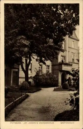 Ak Potsdam, St. Josephs Krankenhaus, Gartenhaus
