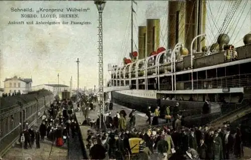 Ak Dampfer Kronprinz Wilhelm, Norddeutscher Lloyd Bremen NDL