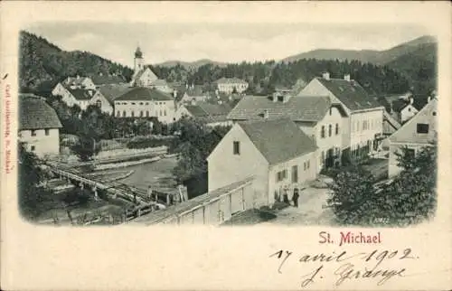 Ak Sankt Michael in Obersteiermark, Gesamtansicht