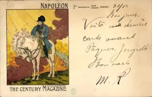 Litho Napoleon zu Pferde, The Century Magazine
