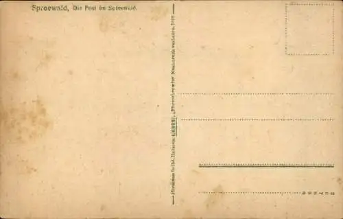 Ak Spreewald, Die Post im Spreewald