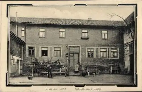 Ak Haina Römhild im Grabfeld Thüringen, Schlossbrauerei Gabler