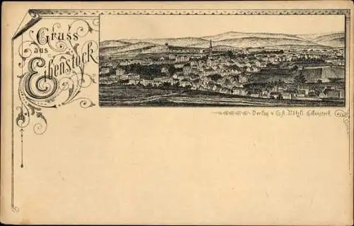 Litho Eibenstock im Erzgebirge Sachsen, Panorama