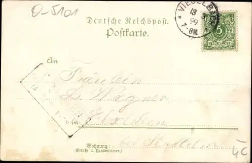 Litho Vieselbach Erfurt in Thüringen, Gasthof zum Burghof