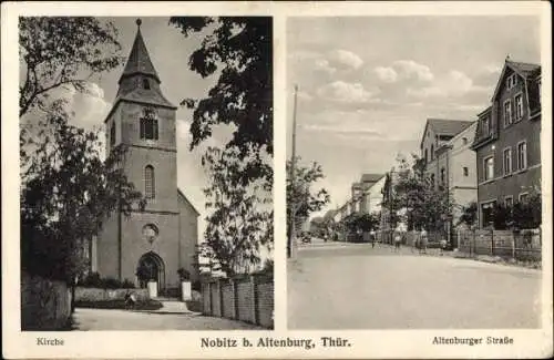 Ak Nobitz in Thüringen, Kirche, Altenburger Straße