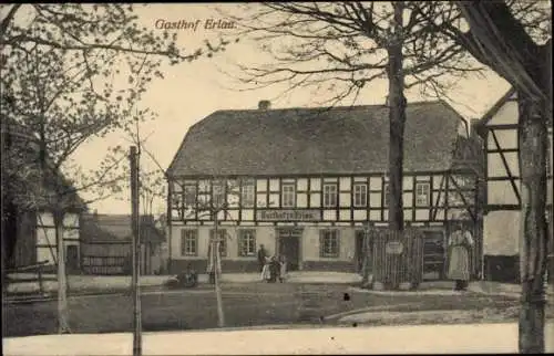 Ak Erlau in Sachsen, Gasthof Erlau