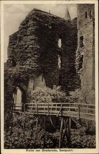 Ak Santpoort Nordholland Niederlande, Schloss Brederode, Ruine