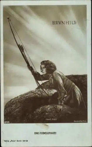 Sammelbild Nibelungen Serie 5 Nr. 20, Schauspielerin Hanna Ralph als Brunhild
