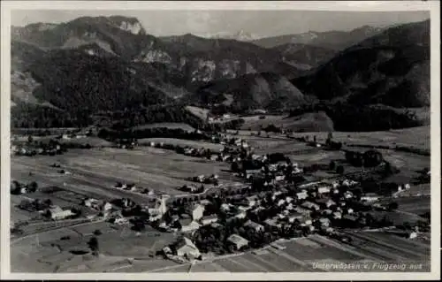Ak Unterwössen in Oberbayern, Fliegeraufnahme