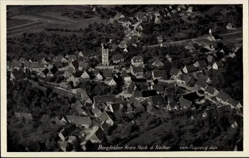 Ak Bergfelden Sulz am Neckar, Fliegeraufnahme