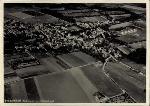 Ak Vieselbach Erfurt in Thüringen, Luftaufnahme von  Thüringen, landwirtschaftliche Flächen