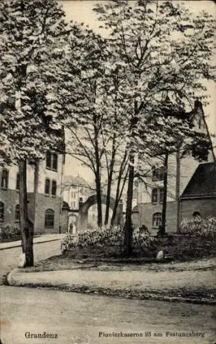 Ak Grudziądz Graudenz Westpreußen, Pionierkaserne 23, Festungsberg