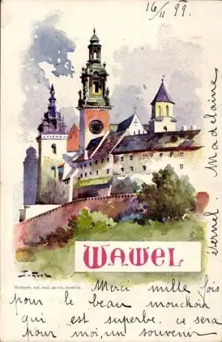 Künstler Ak Kraków Krakau Polen, Wawel