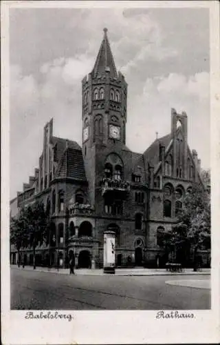Ak Babelsberg Potsdam in Brandenburg, Rathaus, Litfaßsäule
