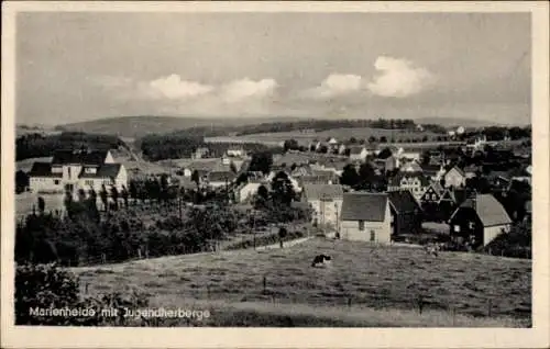 Ak Marienheide, Teilansicht vom Ort mit Jugendherberge
