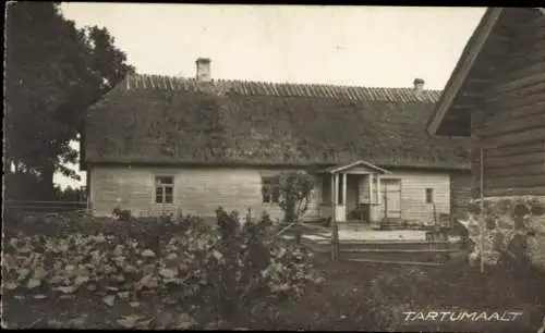Foto Ak Tartumaalt Estland, Holzhaus