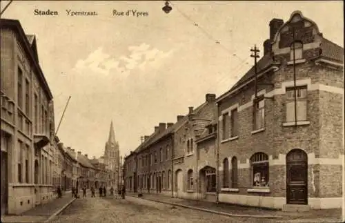 Ak Staden Westflandern, Yperstraat