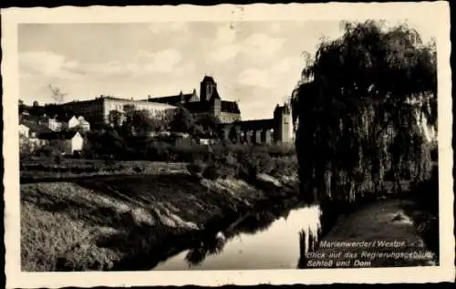 Ak Kwidzyn Marienwerder Westpreußen, Regierungsgebäude, Schloss, Dom