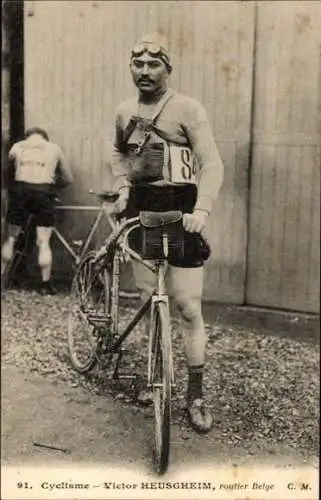 Ak Radrennsport, Radrennfahrer Victor Heusgheim, belgischer Straßenfahrer