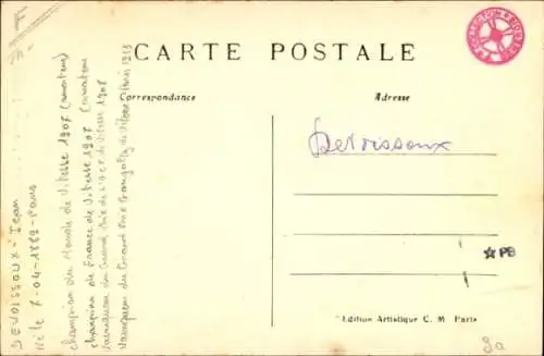 Ak Radrennsport, Radrennfahrer Devoissoux, französischer Sprinter