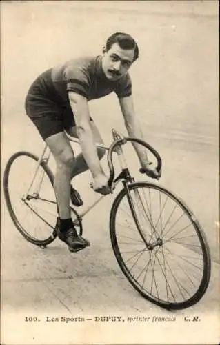 Ak Radrennsport, Radrennfahrer Dupuy, französischer Sprinter