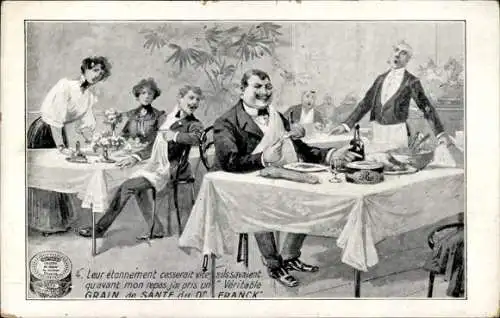 CPA Reklame, Grain de Sante du Dr. Franck