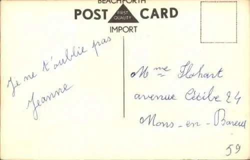 Ak Dicke Frau am Strand, Humor