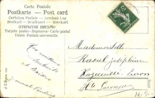 Ak Glückwunsch Neujahr, Liebespaar, Treffen