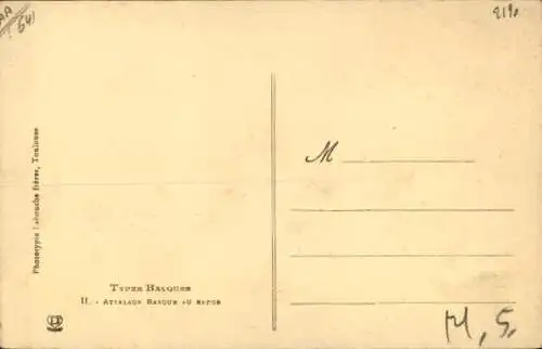 Ak Baskenland, Rinder im Kuhstall