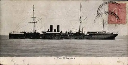 Ak Schiff La Plata, Messageries Maritimes