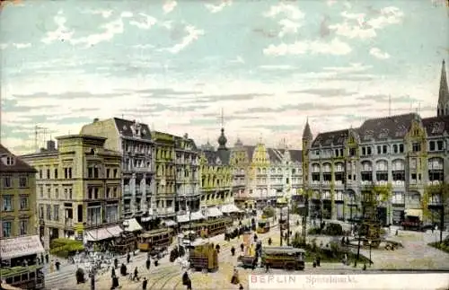 Ak Berlin Mitte,  Spittelmarkt, Straßenbahn