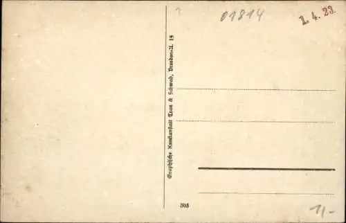 Ak Schöna Sächsische Schweiz, Sächs. Schweiz, Schöna, Kaiserkrone, Schrammsteine, Blick vom Zi...