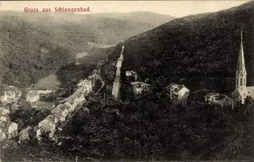 Ak Schlangenbad im Taunus Hessen, Panoramaansicht