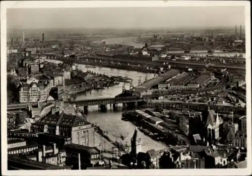  Ak Hamburg, Oberhafen und Elbbrücken