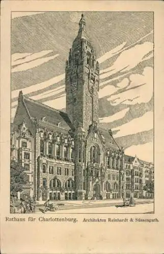 Ak Berlin Charlottenburg, Rathaus