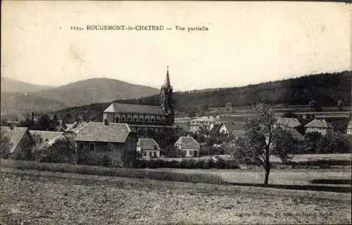 Ak Rougemont le Château Territoire de Belfort, Teilansicht, Kirche