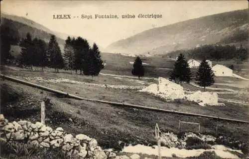 CPA Lélex Ain, Sept Fontaine, usine électrique
