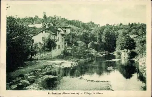 Ak Saint Junien Haute Vienne, Village de Glane