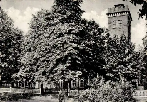 Ak Butterberg Bischofswerda in Sachsen, Bergwirtschaft Butterberg, Türme, Bäume, Landschaft