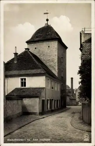 Ak Bischofswerda in Sachsen, Alter Stadtturm