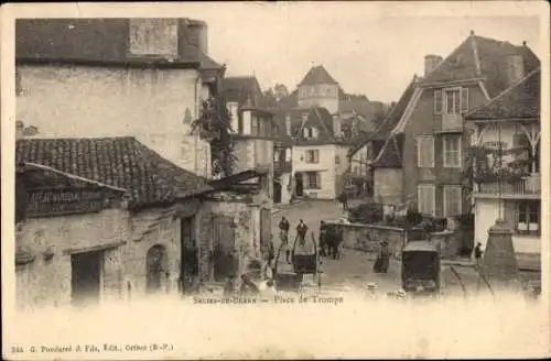 CPA Salies de Béarn Pyrénées Atlantiques, Place de Trompe