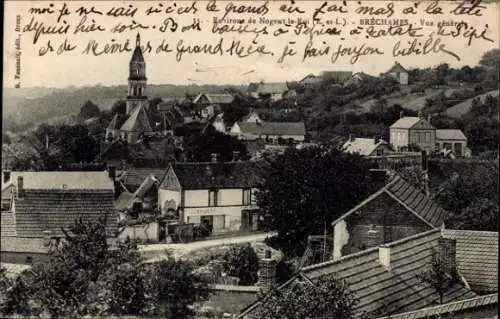 Ak Brechamps Eure et Loir, Landschaft mit Kirche, Häusern, ländlicher Umgebung, ntext