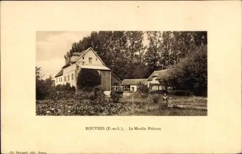 Ak Rouvres Haute Marne, Le Moulin Pithron, Gebäude, Garten, Wald, ländliche Umgebung