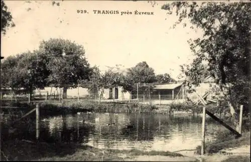 Ak Trangis Évreux Eure, Idyll am Ufer