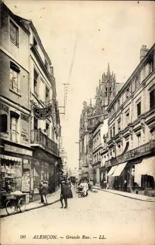 Ak Alencon Orne, Hauptstraße