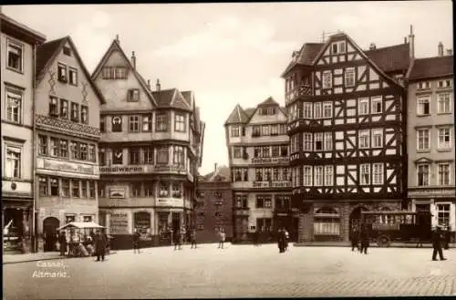 Ak Cassel Kassel in Hessen, Altmarkt,  Architektur, Passanten, Werbung