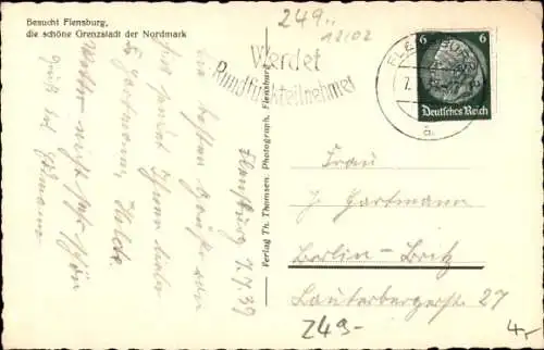 Ak Flensburg in Schleswig Holstein