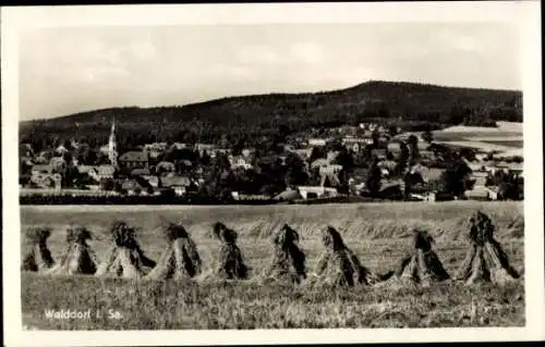 Ak Walddorf Eibau Sachsen, Kottmarbergbaude, Totalansicht der Stadt