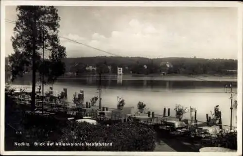 Ak Nedlitz Potsdam, Blick auf Villenkolonie Neufahrland, Parkrestaurant, Aussicht auf den See