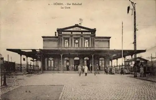 Ak Düren im Rheinland, Bahnhof